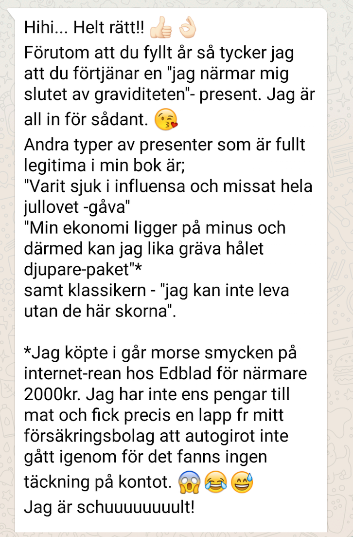 jag närmar mig slutet av graviditeten